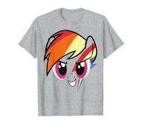 My Little Pony: Friendship is Magic Rainbow Dash Big Face T-Shirt, Homme, Gris Chiné, XXL