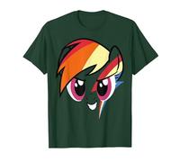 My Little Pony: Friendship is Magic Rainbow Dash Big Face T-Shirt, Homme, Vert Forêt, S
