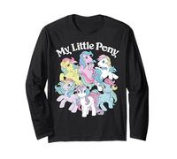 My Little Pony Group Shot of Six Ponies Classic Vintage Manche Longue