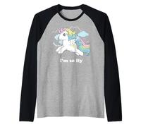 My Little Pony I'm So Fly Rainbow Mane Ponie Flys in Clouds Manche Raglan