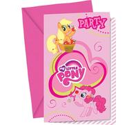 My Little Pony - Invitations, fête pack de 6 - carton SG28567 (taille unique) (Rose)