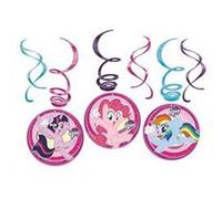 Amscan Spirales décoratives My Little Pony - Lot de 6 à suspendre