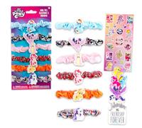 My Little Pony My Little Pony Ensemble de chouchous pour filles - Lot avec 6 accessoires de cheveux élastiques MLP et autocollants, plus | Élastiques à cheveux My Little Pony pour filles, enfants