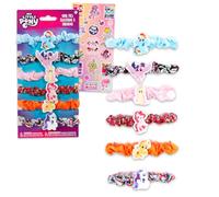 My Little Pony My Little Pony Ensemble de chouchous pour filles - Lot avec 6 accessoires de cheveux élastiques MLP et autocollants, plus | Élastiques à cheveux My Little Pony pour filles, enfants