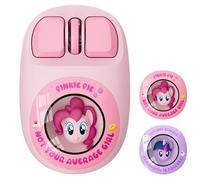 My Little Pony Pinkie Pie Edition Souris sans fil avec motif personnage 3D 1600 DPI double mode (2,4 GHz/Bluetooth) ergonomique pour Mac/Windows