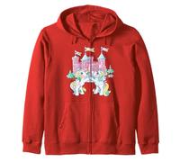 My Little Pony Ponies Pose Together Infront of Pink Castle Sweat à Capuche