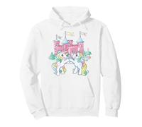 My Little Pony Ponies Pose Together Infront of Pink Castle Sweat à Capuche