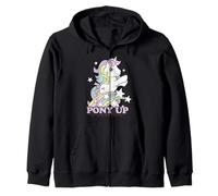 My Little Pony Pony Up Prancing Unicorn Rainbow and Stars Sweat à Capuche