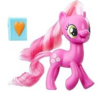 My little pony - poupee - poney rose cheerilee - cheveux long - petit poney avec un livre bleu multicolore G
