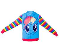 My Little Pony Rainbow Dash Sweat à capuche rayé pour homme - Bleu - X-Small