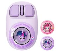 My Little Pony Twilight Sparkle Edition Souris sans fil avec motif personnage 3D 1600 DPI double mode (2,4 GHz/Bluetooth) ergonomique pour Mac/Windows