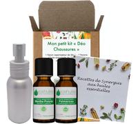 My Little Shoe Kit-2 Organic Essential Oils-100% Pure And Natural-Hebbd,Ecocert-Peppermint And Palmarosa-2 X 10ml-Spray Bottle 50 Ml Included