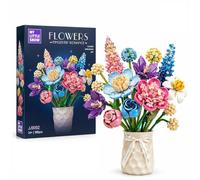 My Little Snow Bouquet Romance Éternelle - Set de Construction Floral 880 Pièces, Fleurs Artificielles Décoratives, Loisirs Créatifs Adultes, Idée Cadeau Élégante Femme & Homme