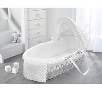 My Little World Panier en osier pour bébé (couffin en osier gris, pansement blanc Popcorn