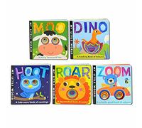 My Little World Series My Peek Through Collection 5 Books Set: Early Learning Library of Opposites, Colours & Numbers (Dino, Moo, Zoom, Roar & Hoot)