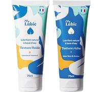 MY LUBIE - Lot de 2 Lubrifiants Naturels à Base d’Eau | Fluide au Calendula & Vitamine E + Riche à l’Aloe Vera & Arnica | 2 x 75 ml | Vegan, Fabriqués en France