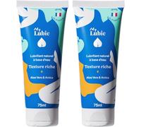 MY LUBIE - Lot de 2 lubrifiants Naturels à Base d'Eau Riche avec Aloe Vera & Arnica | 75 ml | Lubrifiants Vegan - Confort Durable - Fabriqués en France