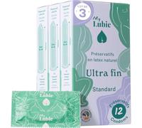 MY LUBIE - Pack de 3 x 12 Préservatifs Ultra Fins - Lubrifiés, Vegan, Équitables et Sains - Taille Standard 53mm - Sensations Naturelles et Solidité - Qualité Premium