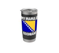 My Mama Is Bosnian Countries Drapeau Bosnie Culture Gobelet isotherme en acier inoxydable double paroi