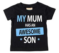My Maman A une remarquable fils T-shirt pour bébé enfants Disponible en tailles 0-6 mois pour 14-15 ans diverses Couleurs Disponibles fête des mères noir noir 0-6 mois