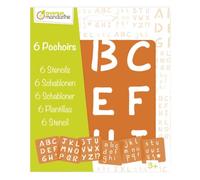 MY MANDARINE 42450MD 6 pochoirs 15x15 cm Alphabet 3ans+