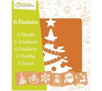 MY MANDARINE 42455MD 6 pochoirs 15x15 cm Noël 3ans+