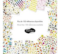 My Mandarine 560500c - Gommettes 3d Cooky - 1 Planche 12x8 Cm - 31 Stickers - Chats/Coeurs