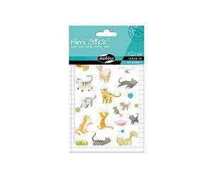 My Mandarine AE018O - GOMMETTES Mimi'Stick - 4 Planches 10,5x16 cm - Chats (86 Stickers)