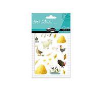 MY MANDARINE AE020O - GOMMETTES Mimi'Stick - 4 planches 10,5x16 cm - FERME (74 stickers)