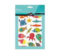 MY MANDARINE AE037O -GOMMETTES Baby - 6 planches 14,8 x 21 cm - À parti de 2 ans - POISSONS (93 stickers)