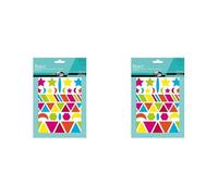 MY MANDARINE AE040O -GOMMETTES Baby - 6 planches 14,8 x 21 cm - À parti de 2 ans - GÉOMÉTRIQUES VIVES (282 stickers) (Lot de 2)