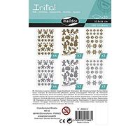 MY MANDARINE AE063O - GOMMETTES Initial - 20 planches 10,5x16 cm - OR & ARGENT - NOËL (590 stickers)