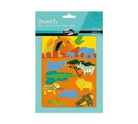 MY MANDARINE AE131O - GOMMETTES Sweety - 2 planches 14,8x21 cm - Stickers en FEUTRINE - SAVANE (28 stickers)