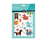 MY MANDARINE AE135O - GOMMETTES Dreamy - 6 planches 14,8x21cm - CHEVALIERS (120 stickers)