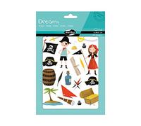 MY MANDARINE AE136O - GOMMETTES Dreamy - 6 planches 14,8x21cm - PIRATES (138 stickers)