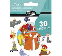 MY MANDARINE AE176C- GOMMETTES Sticky - 30 stickers PRÉDÉCOUPÉS - ANIMAUX DEGUISÉS