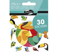 MY MANDARINE AE178C Sticky 30 stickers Oiseaux tropicaux
