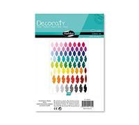 MY MANDARINE AE182C - GOMMETTES Decoraty - 20 planches 21x14,8 cm - PLUMES (1320 stickers)