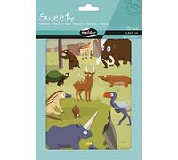 Maildor AE225C - GOMMETTES Sweety - 2 planches 14,8x21 cm - Stickers en FEUTRINE - PRÉHISTOIRE (26 stickers)