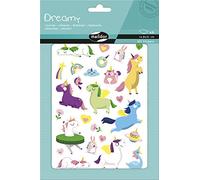 MY MANDARINE AE231C - GOMMETTES Dreamy - 6 planches 14,8x21cm - LICORNES (153 stickers)