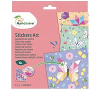MY MANDARINE AF039C - Gommettes numéros Papillons 3 tableaux 20x20 6ans+