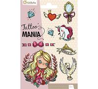 MY MANDARINE CC001O - TATOO'MANIA - 1 feuille 10,5x16 cm de 9 tatoos - À partir de 5 ans - PRINCESSES