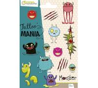 MY MANDARINE CC053C - TATOO'MANIA - 1 feuille 10,5x16 cm de 15 tatoos - À partir de 5 ans - MONSTRES