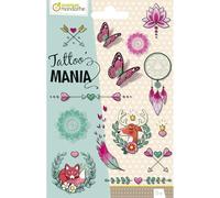 MY MANDARINE CC054C - TATOO'MANIA - 1 feuille 10,5x16 cm de 14 tatoos - À partir de 5 ans - BOHÊME
