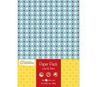 Avenue Mandarine – Pack papier créatif MY MANDARINE CC057C 96 feuilles A4 recto-verso Love & Stars