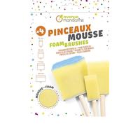 MY MANDARINE CC069C - Un lot de 4 PINCEAUX en mousse (2,5 - 5 - 7 et 10 cm)