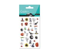 MY MANDARINE CY038O - GOMMETTES 3D Cooky - 1 planche 12x8 cm - 29 stickers - HALLOWEEN