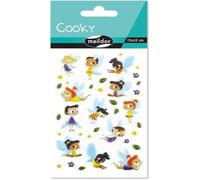 MY MANDARINE CY095C - GOMMETTES 3D Cooky - 1 planche 12x8 cm - 37 stickers - FÉES