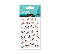MY MANDARINE CY126Cpack - GOMMETTES 3D Cooky - LOT DE 10 planches 12x8 cm - 280 stickers - OISEAUX