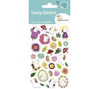 MY MANDARINE CY172Cpack - GOMMETTES 3D Cooky - LOT DE 10 planches 12x8 cm - 32 stickers par planche - Licorne Nature